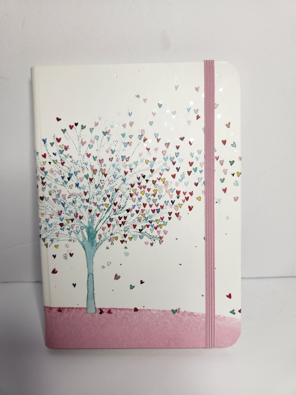 Heart Tree Hardback Journal — White & Pink